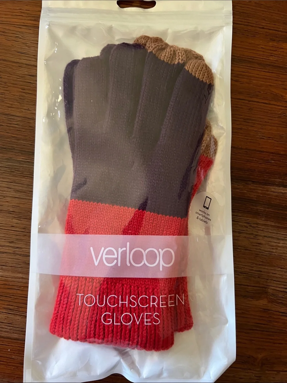 Verloop Rothko Touchscreen Gloves — Red & Purple